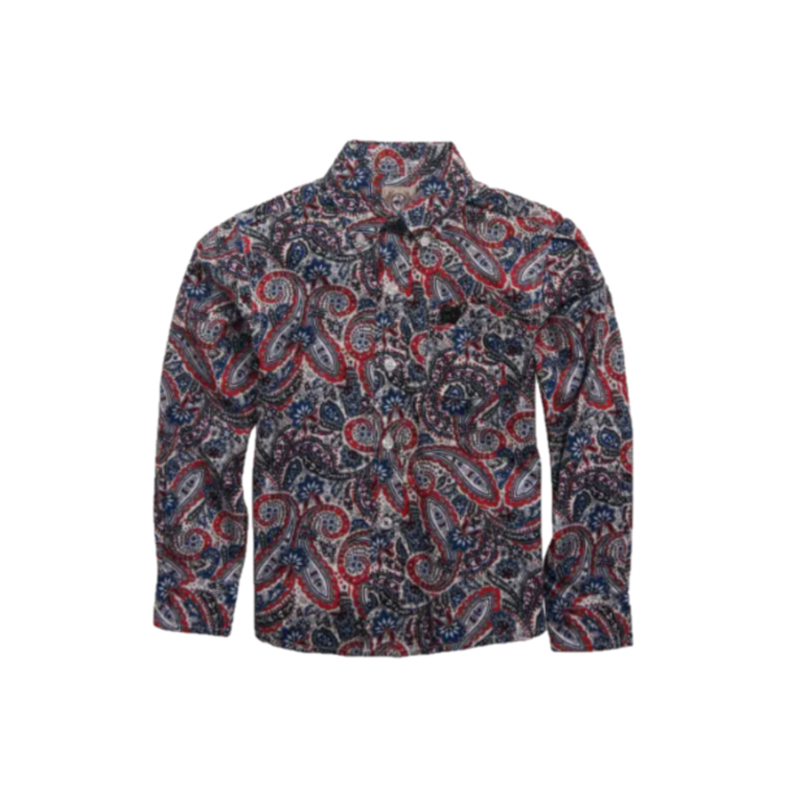 Cinch Infant Boy's Multicolor Paisley Print Button Shirt MTW7062346 - Picture 7 of 12