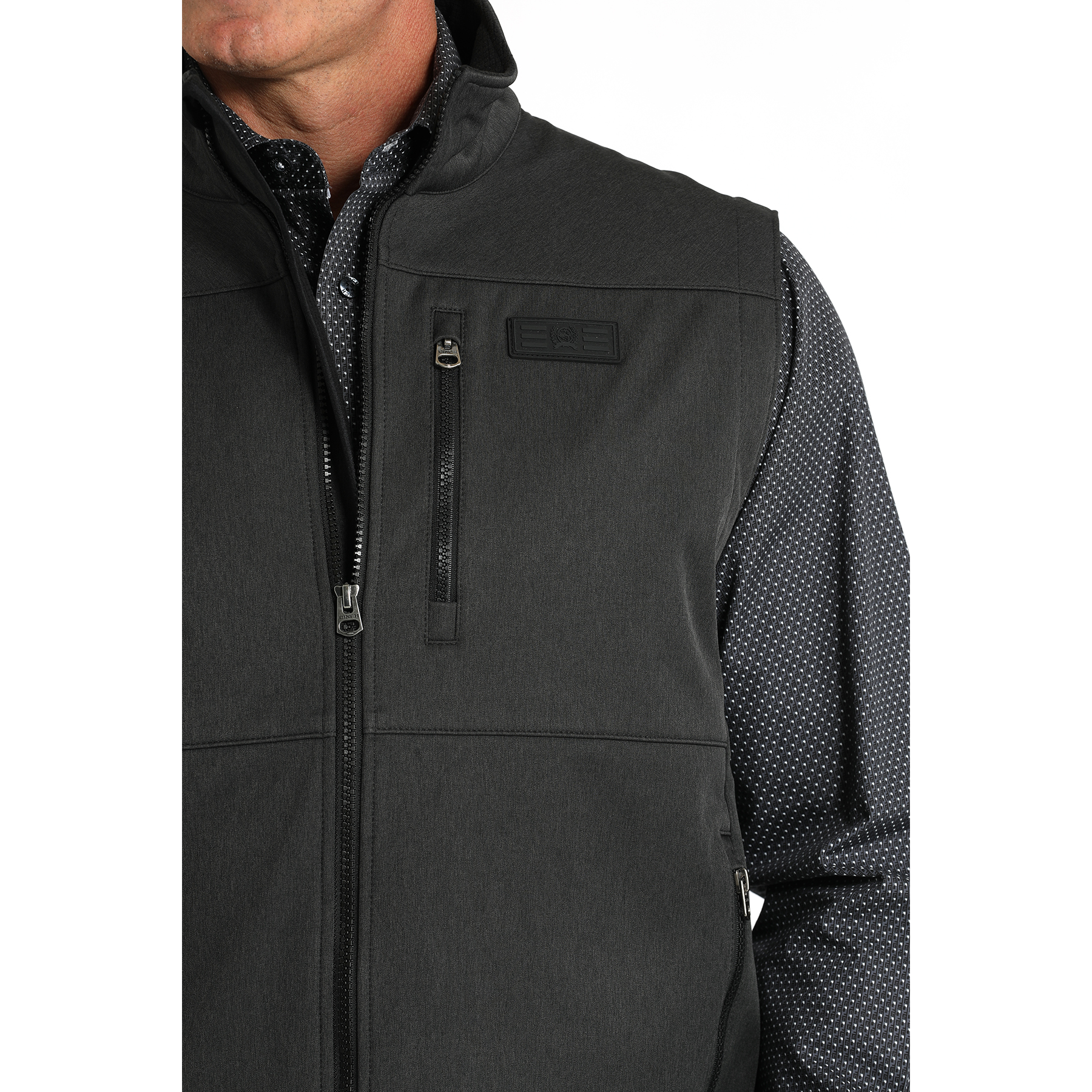 Cinch Men's Bonded Black Softshell Vest MWV1515019 - Picture 6 of 21