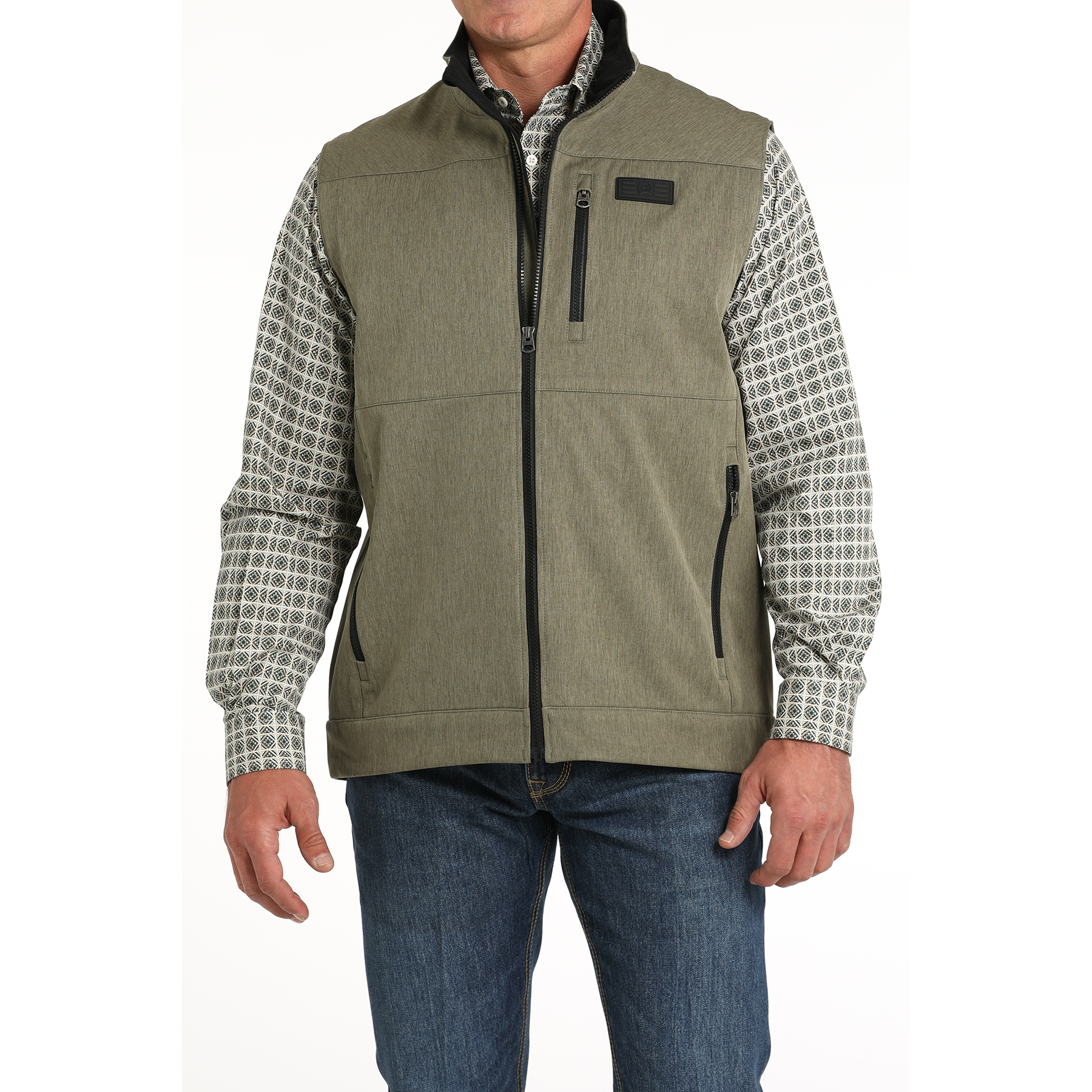 Cinch Men's Olive Bonded Vest MWV1515021 - Picture 4 of 21
