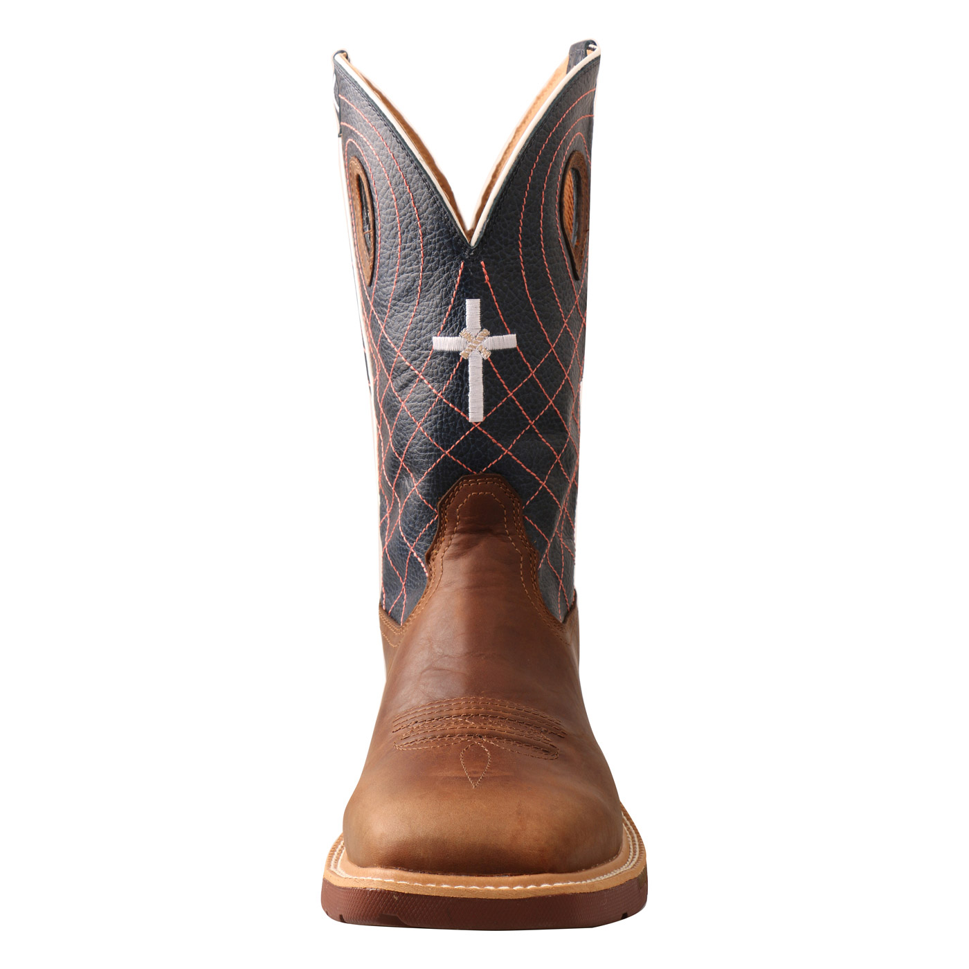Twisted X® 12" Men's Western Mocha and Navy Work Boot MXBAW01 - Picture 8 of 70