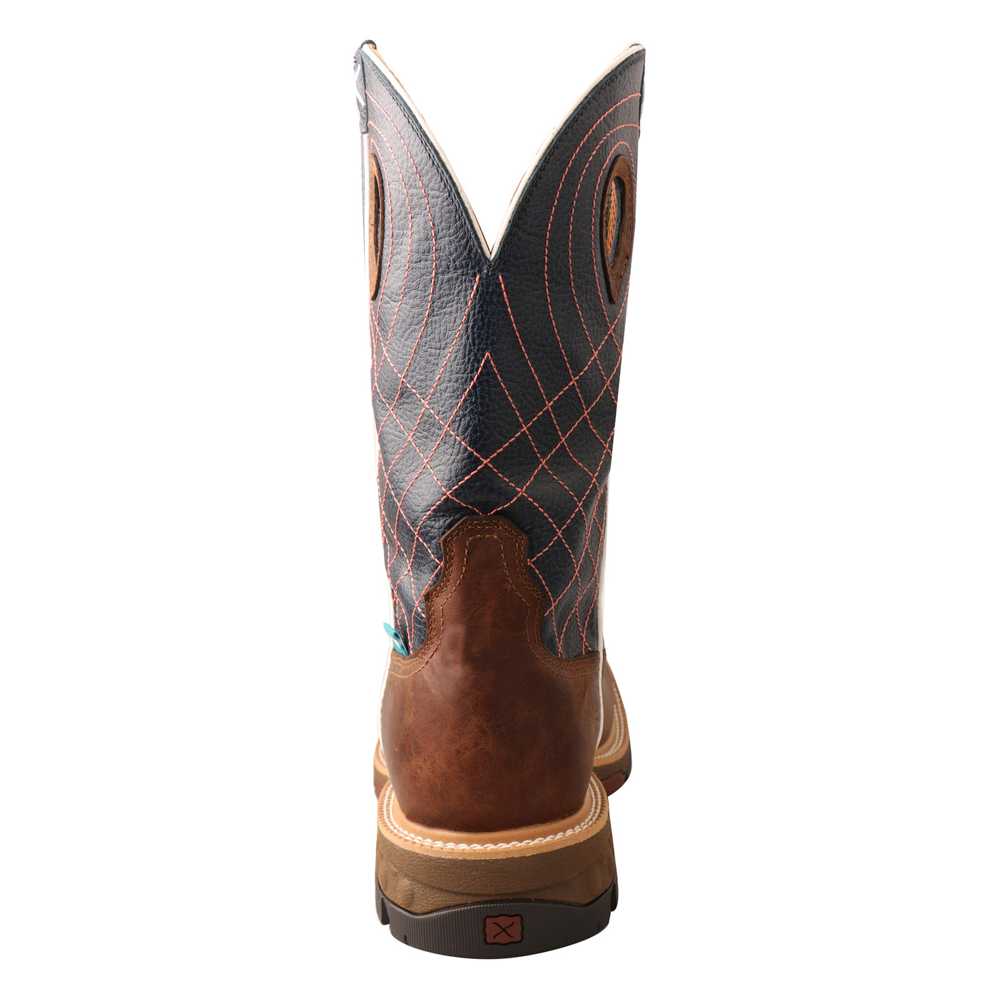Twisted X® 12" Men's Western Mocha and Navy Work Boot MXBAW01 - Picture 9 of 70