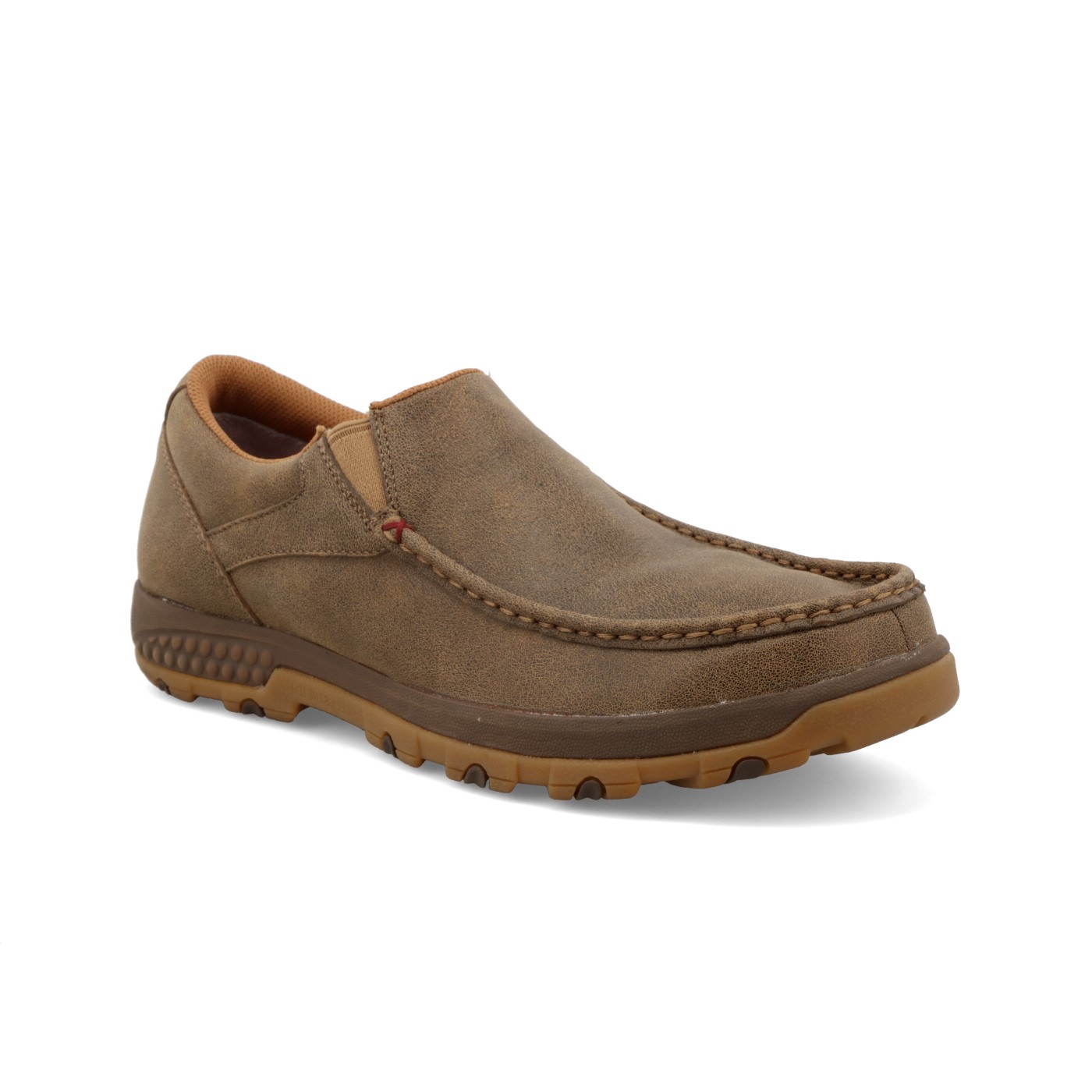 Twisted X Men’s Driving Moc Bomber Brown Slip On Shoes MXC0003
