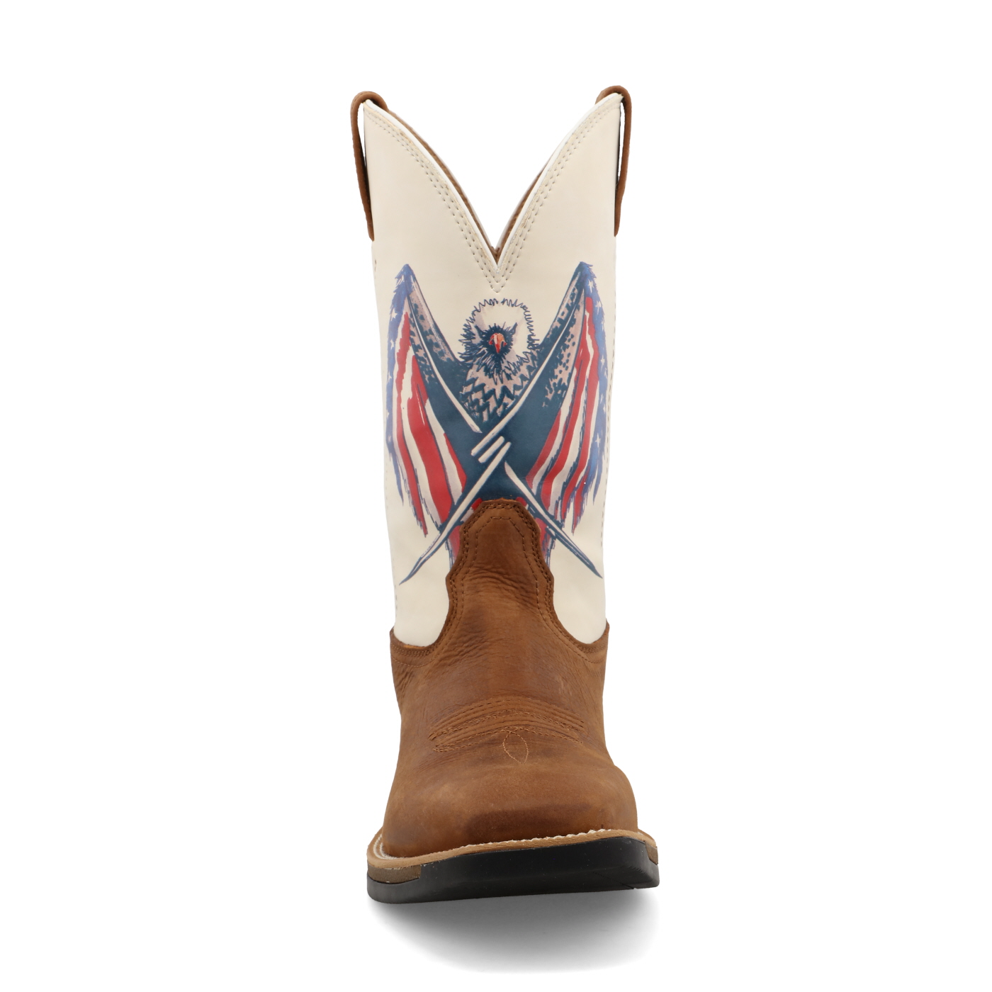 Twisted X Men's Tech X Pecan with Red, White, and Blue Square Toe Boots MXWW002 - Picture 44 of 60