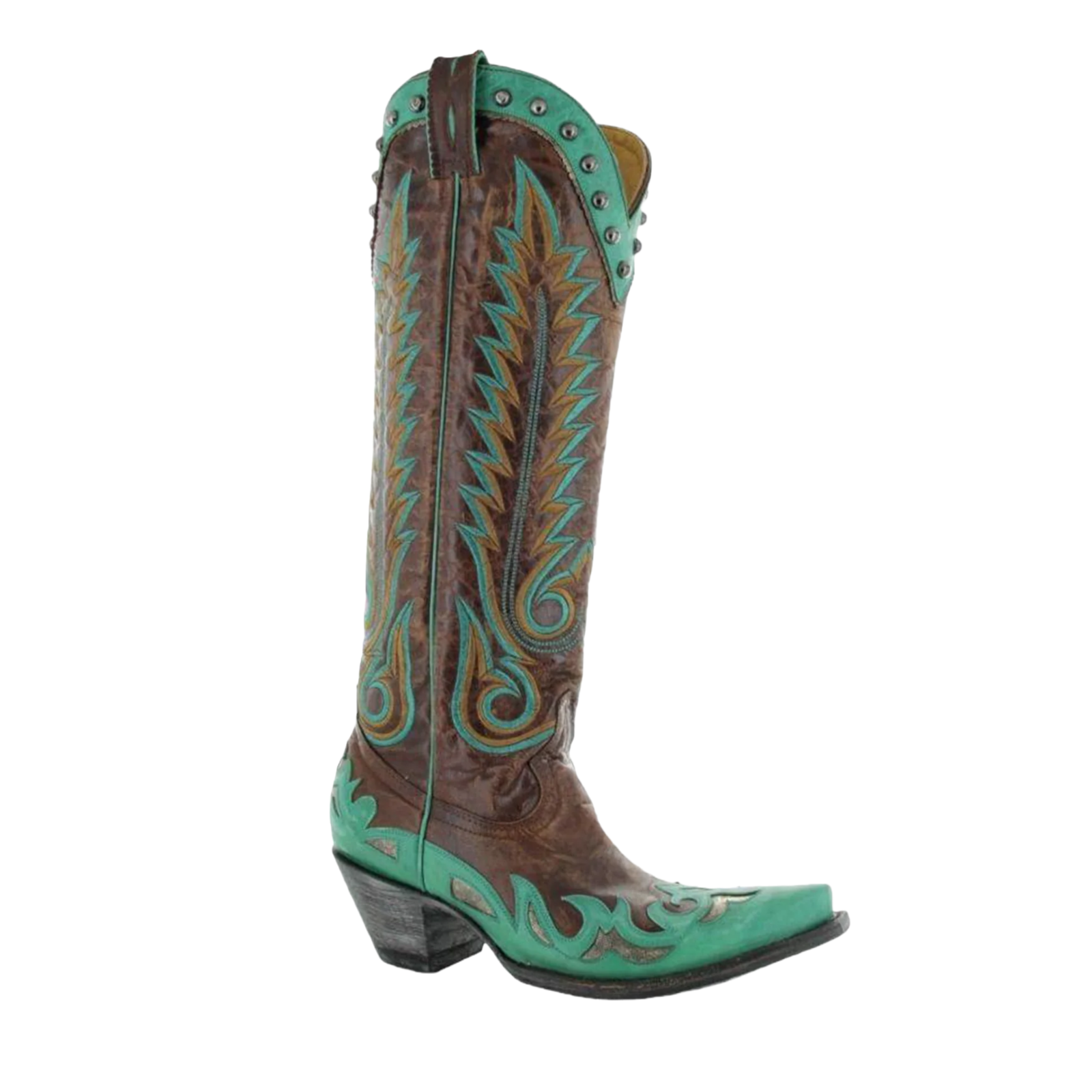 Pre-owned Old Gringo ® Ladies Nevada Heavier Brass Western Boot L3430-2 In Gold