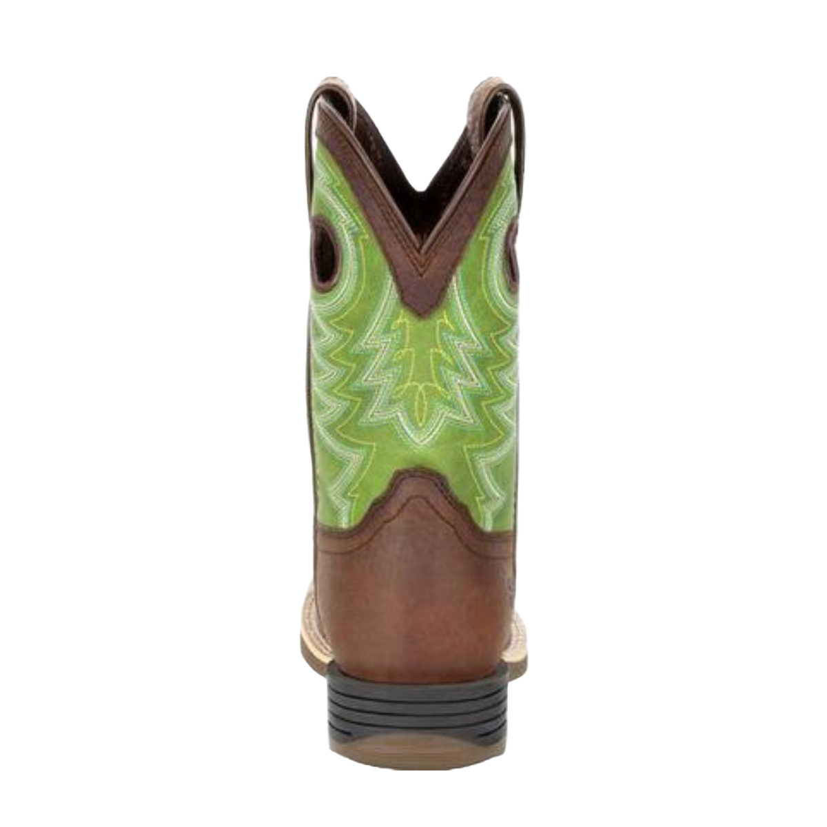 Durango Little Kid Embroidered Lime & Brown Western Boots DBT0221C - Picture 8 of 40