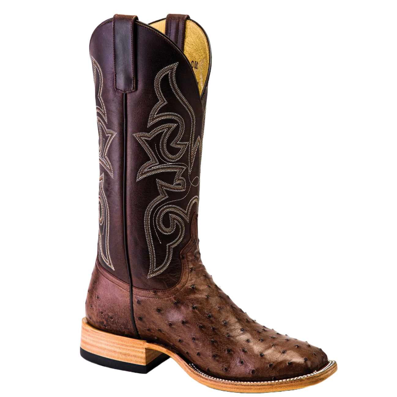Horse Power Men's Kango Tobacco Full Quill Ostrich Brown Boots HP8001 - Picture 3 of 24