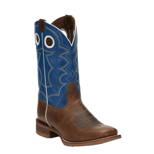 Nocona Men's Cohan Blue & Brown Square Toe Western Boots NB5547 - Picture 2 of 10