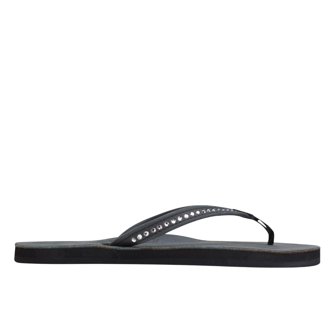 Rainbow Ladies Crystal Single Layer Black 1/2