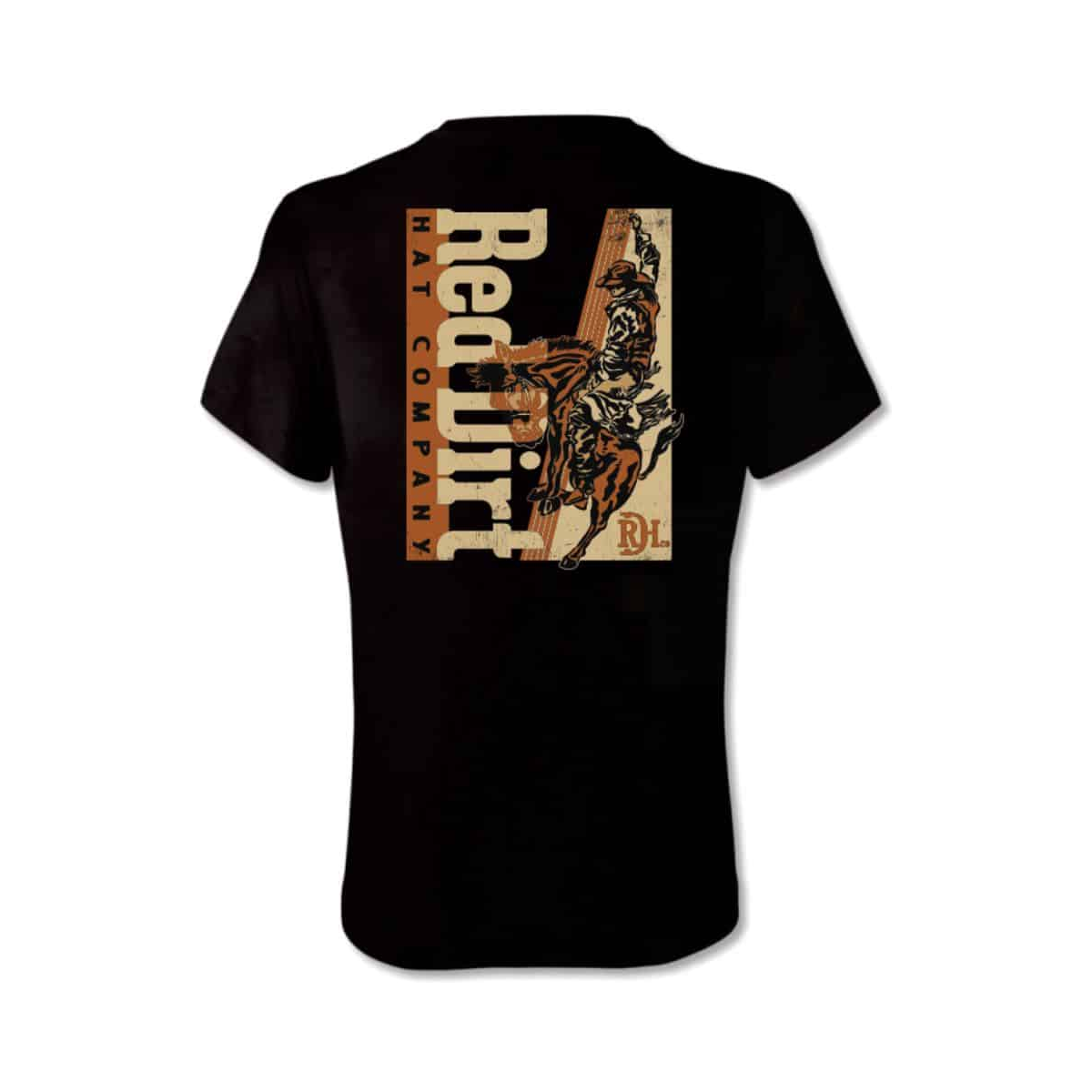 Red Dirt Hat Co. Herren T-Shirt Bucking Horse Grafik schwarz RDHC-T-179 - Bild 3 von 12
