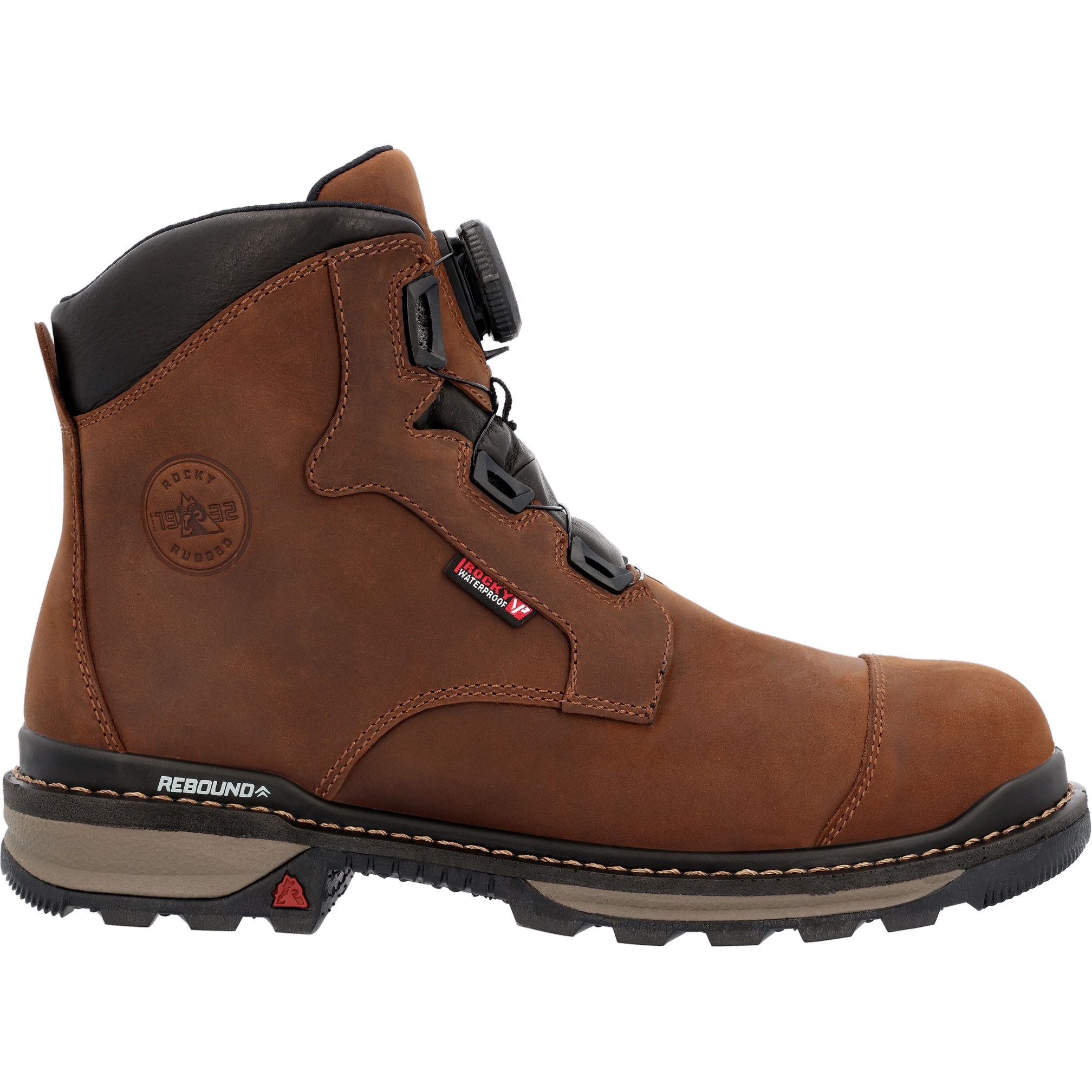 Rocky Men's Rams Horn BOA Composite Toe Waterproof Brown Work Boot RKK0390 - Picture 9 of 90