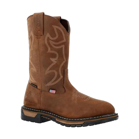 Rocky Men's Original Ride Waterproof Western Brown Boot RKW0419 - Picture 8 of 105