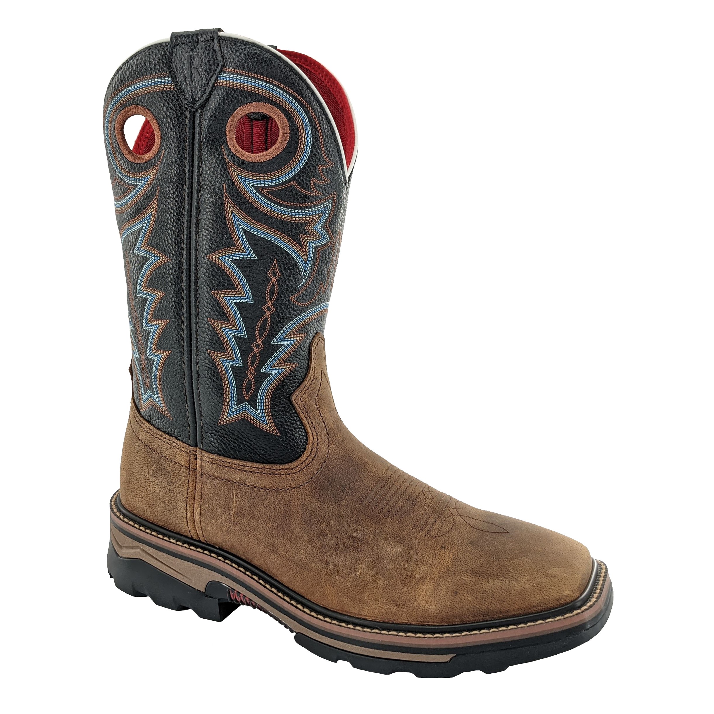 R. Watson Men's Coffee Distressed Buffalo Steel Toe Boots RW1012ST-WP - Picture 3 of 30