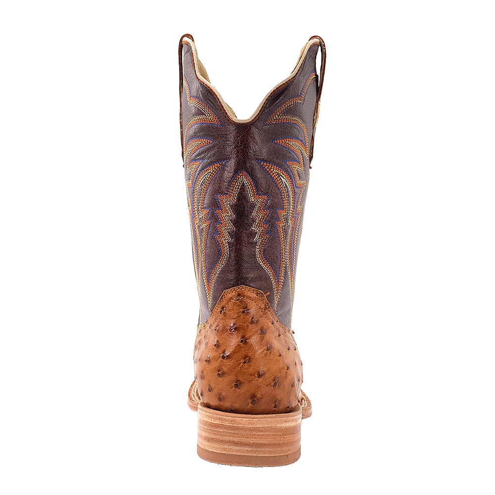 R. Watson Men's Antique Saddle Bruciato Full Quill Ostrich Boots RW4506-2 - Picture 10 of 90