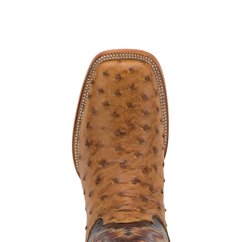R. Watson Men's Antique Saddle Full Quill Ostrich Boots RW4603-2 - Picture 7 of 60