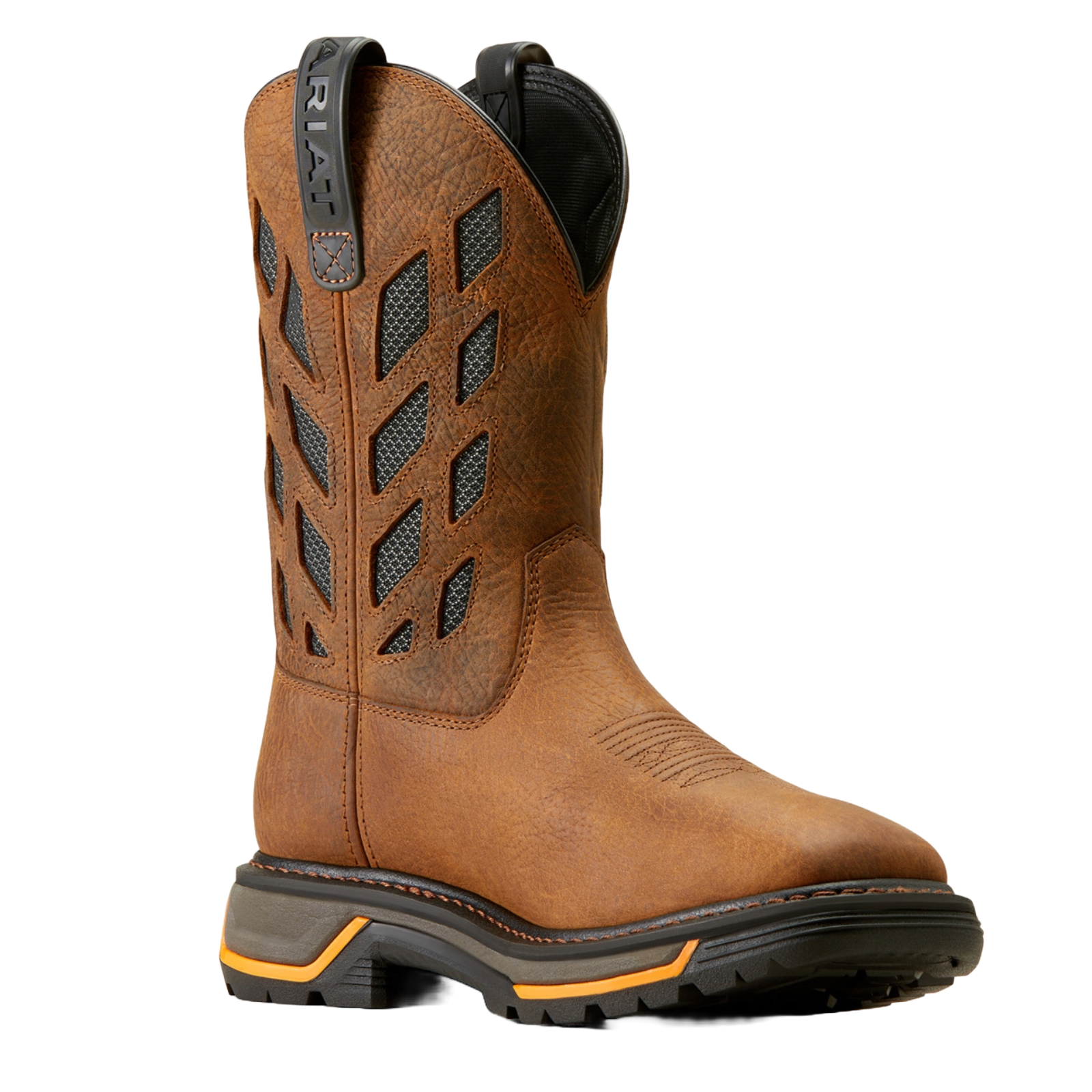 Pre-owned Ariat Men's Big Red Tread Ventek Earth Brown Boots10050828