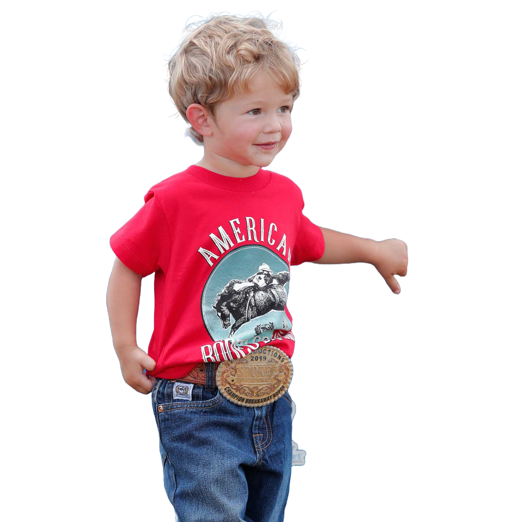 Cinch Toddler Boy's Red American Rodeo Graphic T-Shirt MTT7672054 - Picture 4 of 12