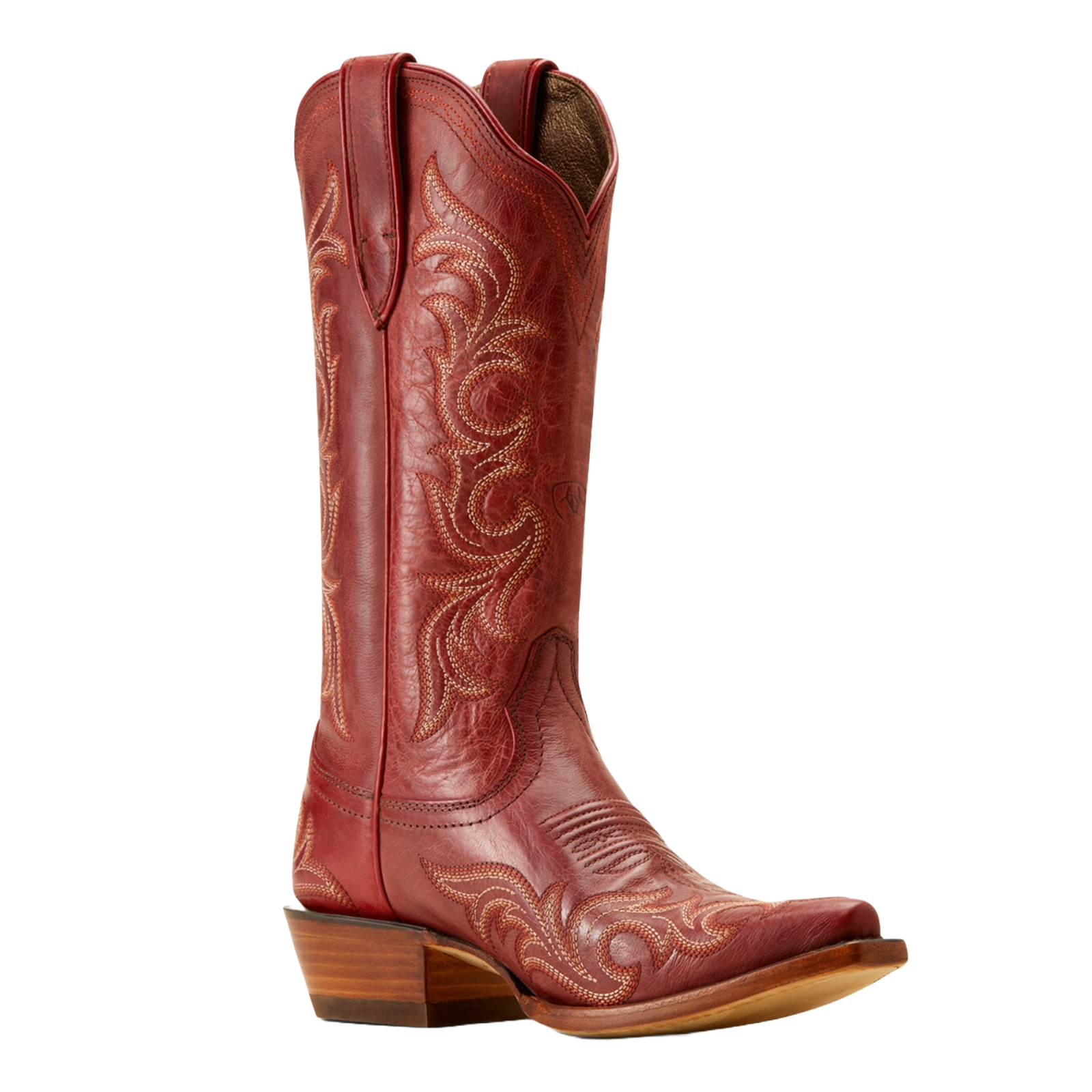 Pre-owned Ariat Ladies Hazen Ripe Serrano Western Boots 10050893 In Red