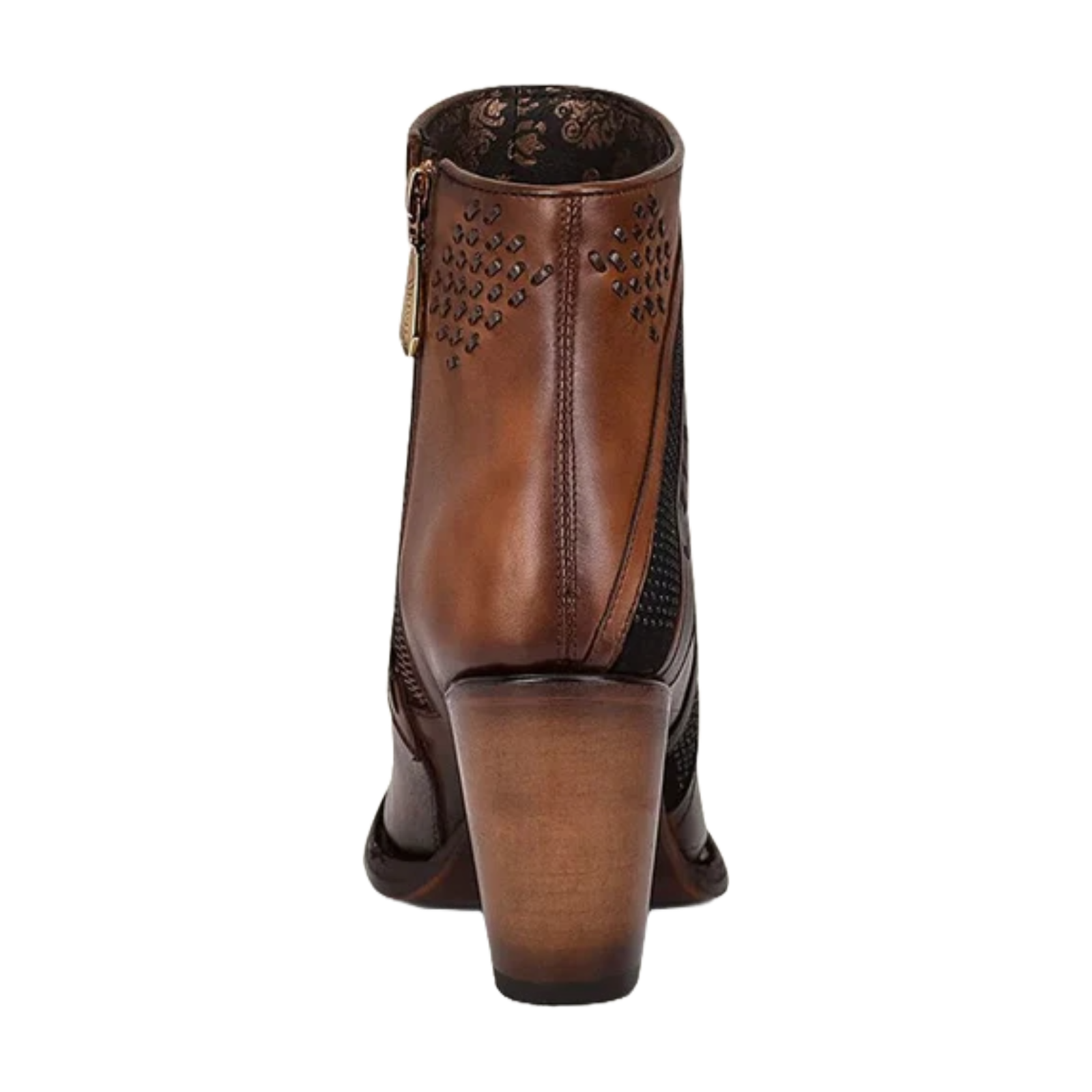 Cuadra Ladies Honey Laser & Woven Round Toe Brown Booties CU619 - Picture 11 of 72