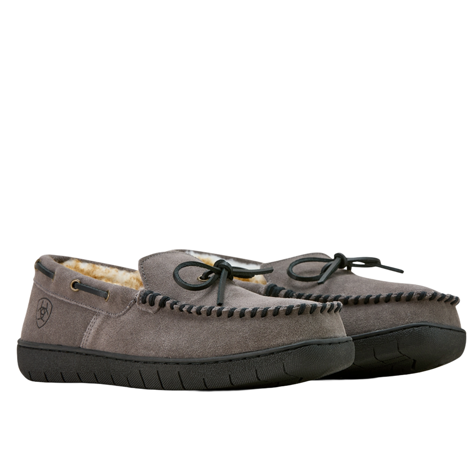 Ariat Men's Harrison Charcoal Grey Moccasin Slippers AR4448-020