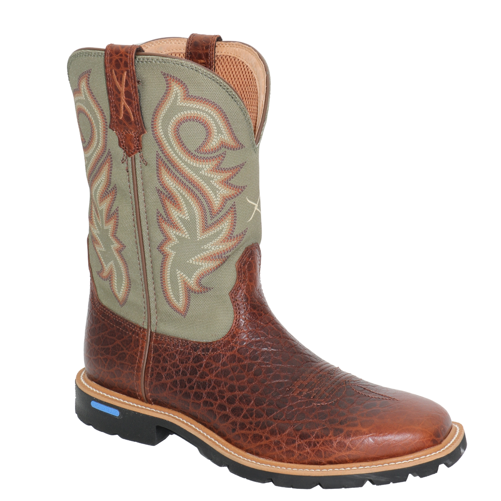 Twisted X Men's Tech X Caramel Cafe & Moss Western Boots MXTP006 - Picture 2 of 14