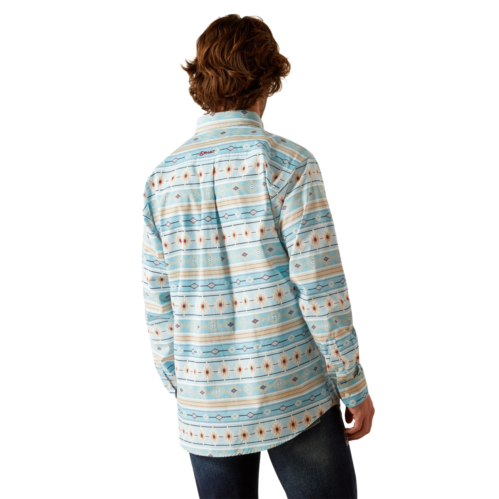Ariat Men's Gorman Turquoise Classic Fit Button Down Shirt 10054640 - Picture 4 of 22