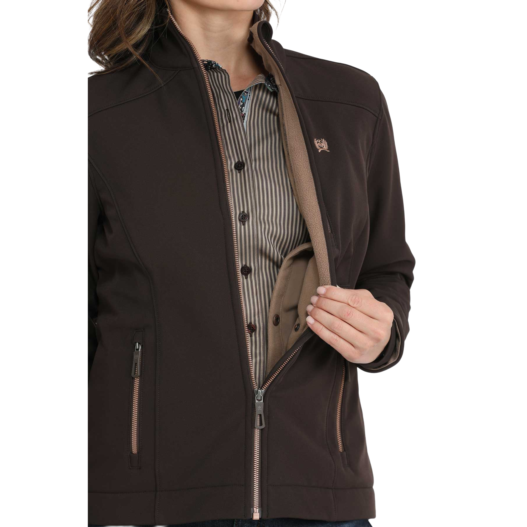 Cinch Ladies Brown Concealed Carry Bonded Jacket MAJ9856006