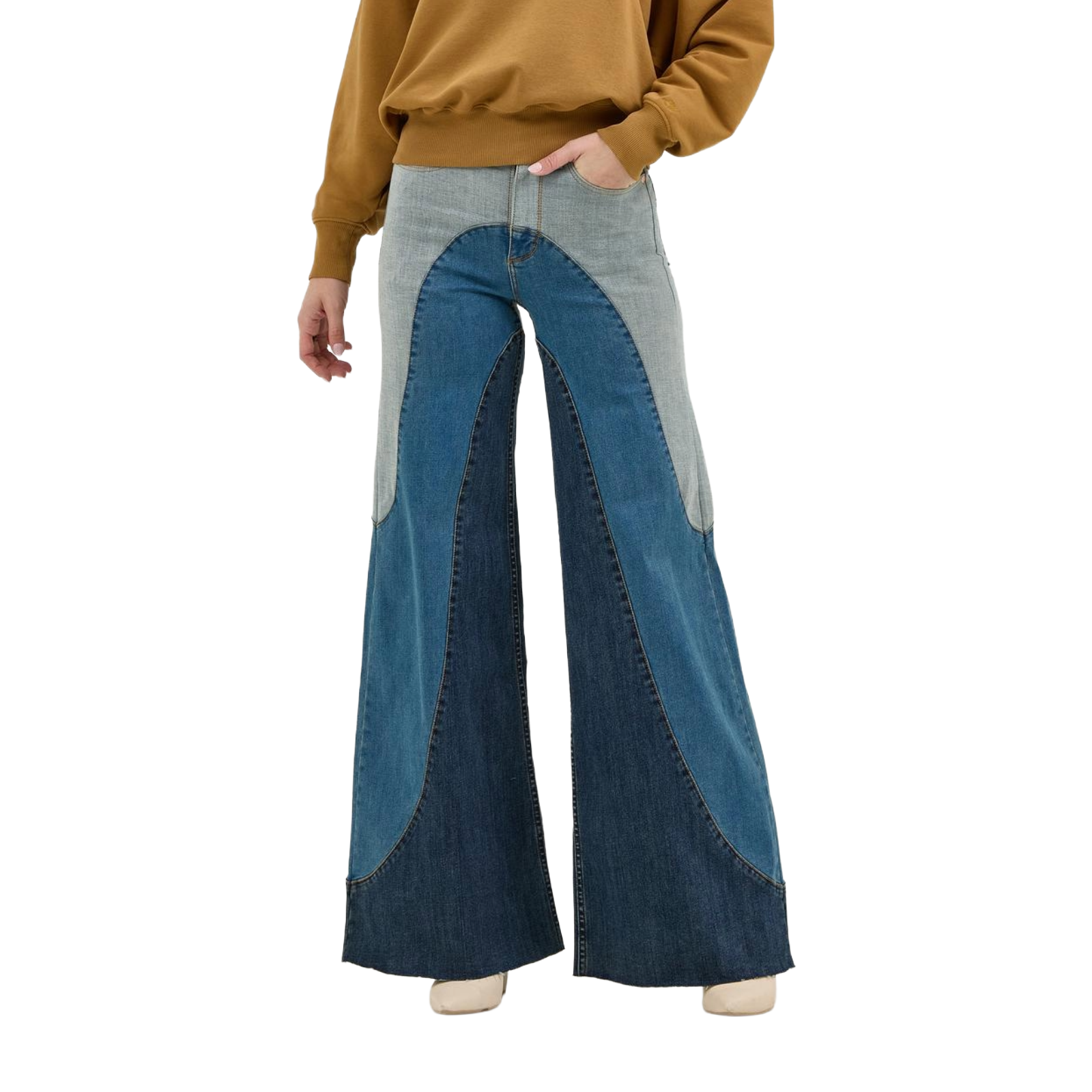 R*0様 【股下110】ripvanwinkle long denim pant Wrangler X Lainey Wilson Ladies Pieced Wide Leg Denim Pant