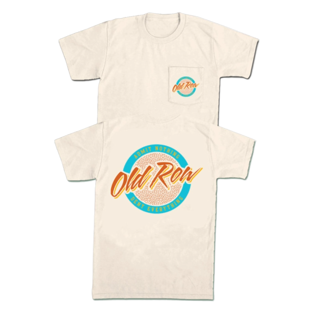 Old Row Men’s Ivory Circle Logo Pocket T-Shirt WROW3521
