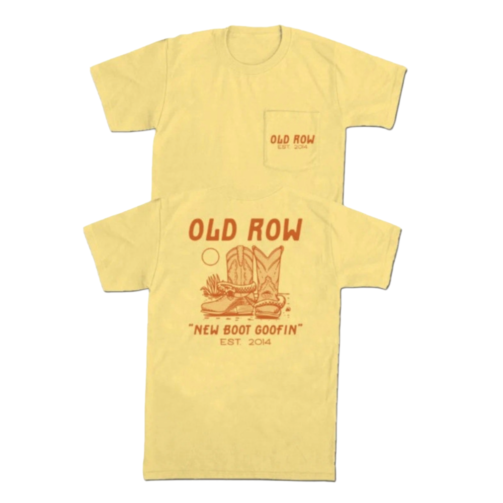 Old Row Men’s Butter New Boot Goofin’ Pocket Tee WROW3226