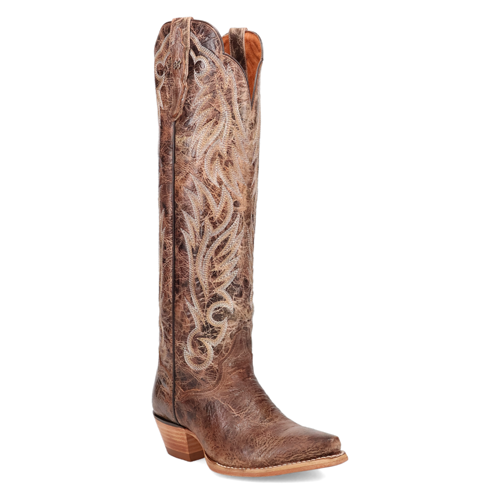 Dan Post Ladies Rustic Ridge Embroidered Brown Western Boot DP7060