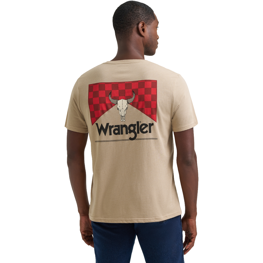 Wrangler Men’s Trench Coat Heather Logo Graphic T-Shirt 112375727