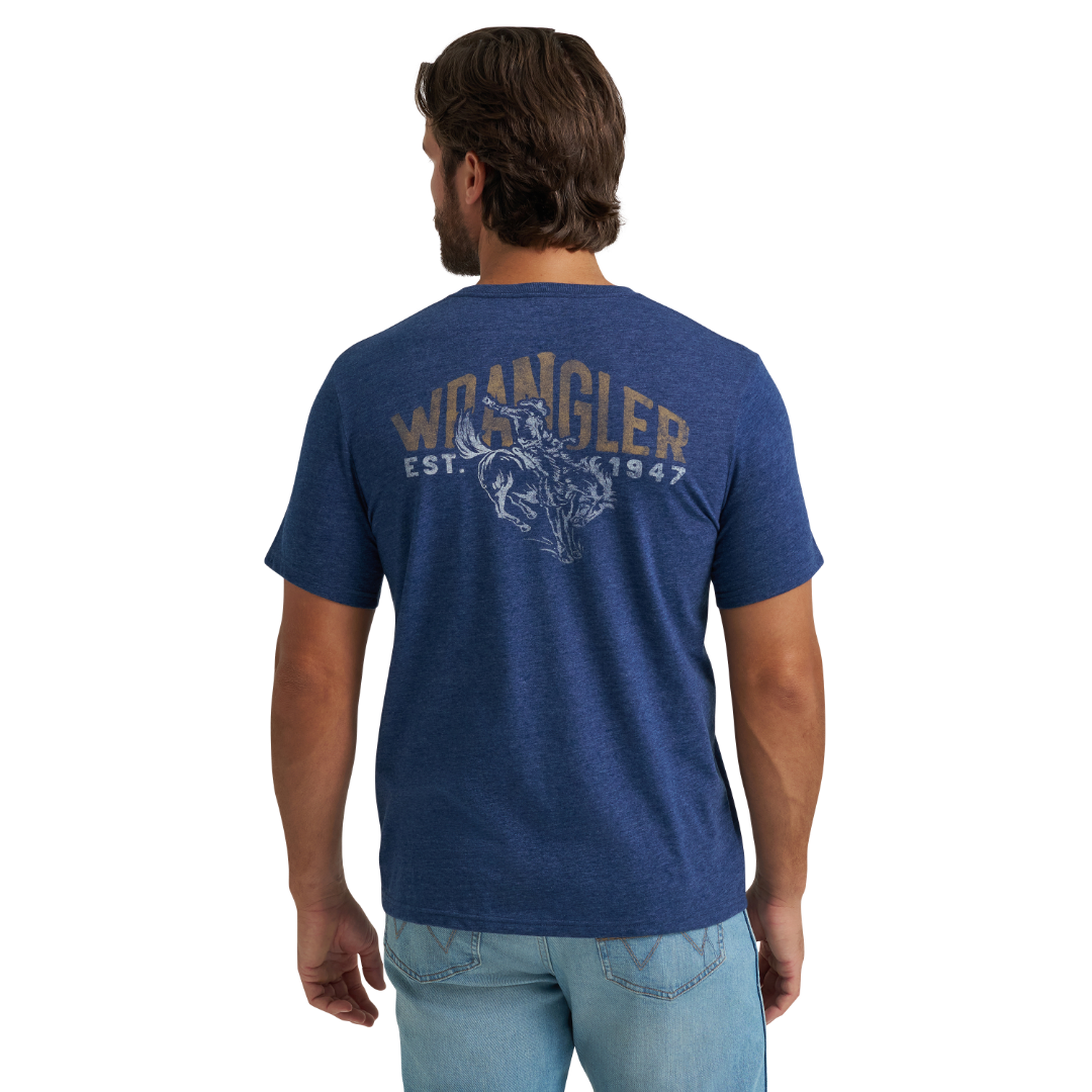 Wrangler Men’s Dark Sapphire Heather Logo Graphic T-Shirt 112375808