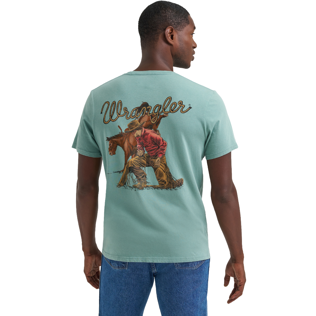 Wrangler Men’s Oil Blue Western Graphic T-Shirt 112375739