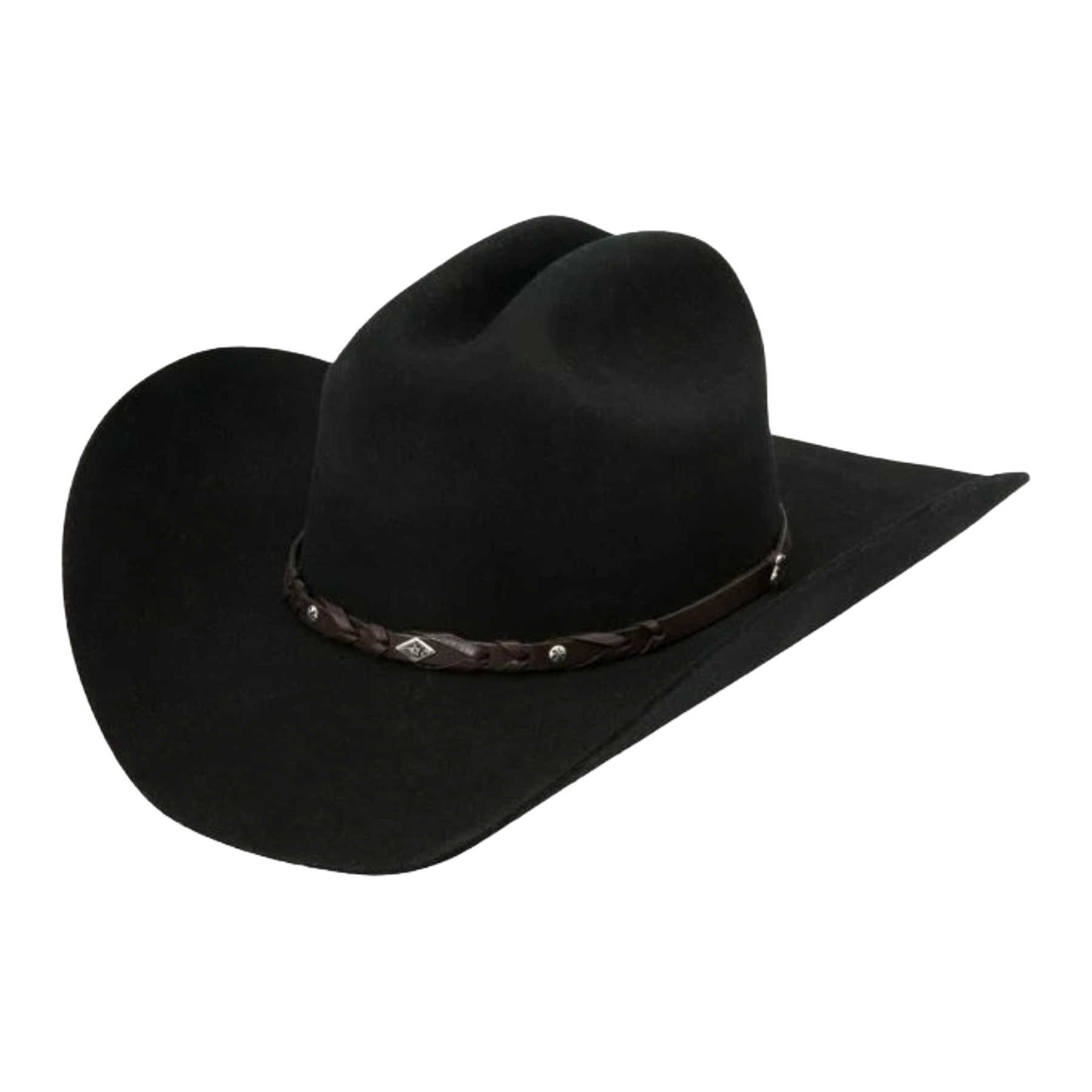 Justin Men's 2X Lonestar Black Wool Felt Hat JF0242LNST40-BLK