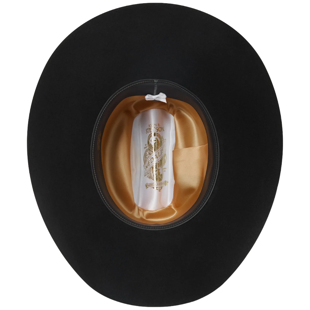 как выглядит Stetson The Medalist 5X Black Wool Western Hat SFMEDL-724207 фото