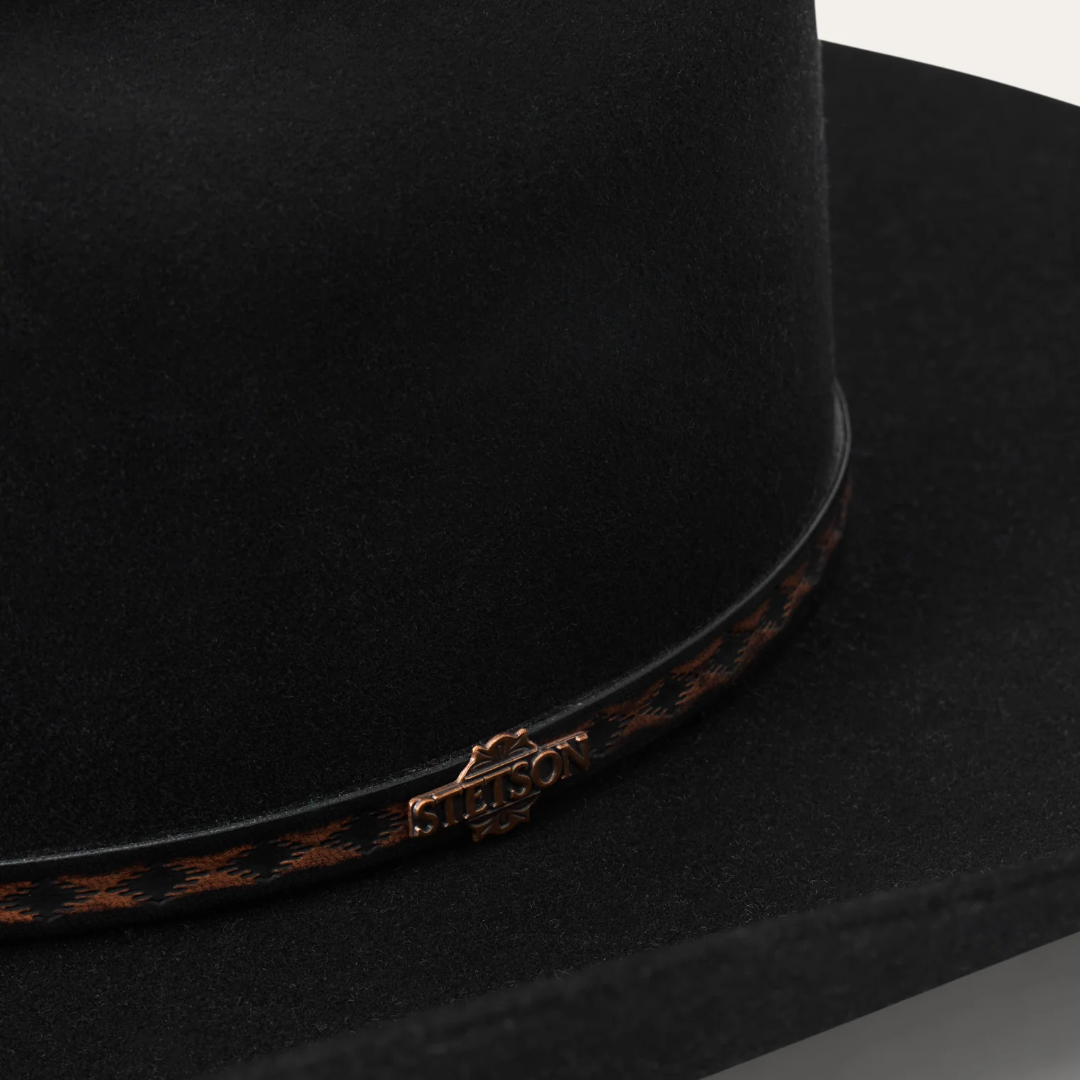 как выглядит Stetson The Medalist 5X Black Wool Western Hat SFMEDL-724207 фото