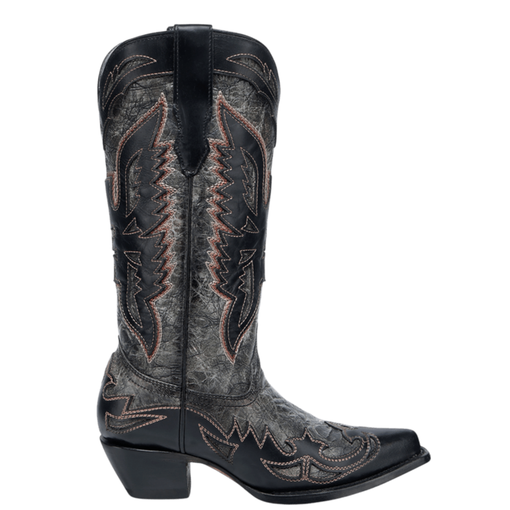 как выглядит Corral Ladies Black Eagle Overlay Embroidery Western Boot A4888 фото