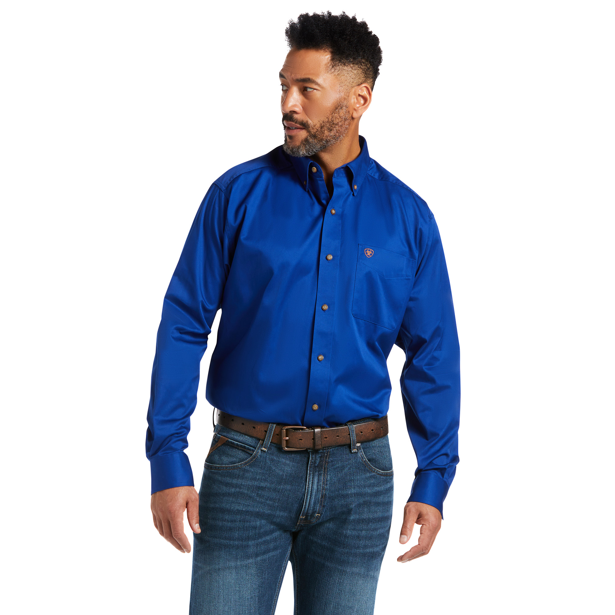 ariat blue button up