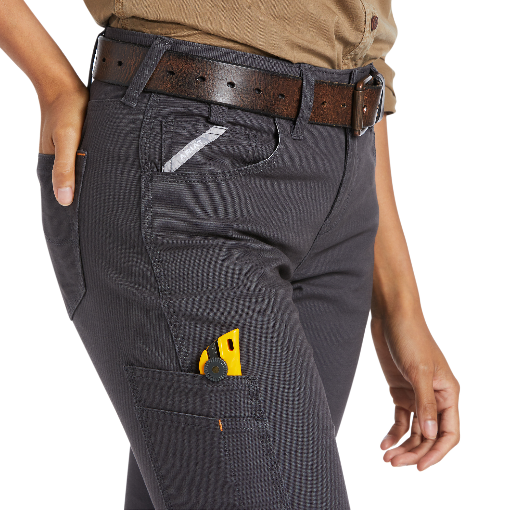 Ariat® Ladies Rebar DuraStretch™ Made Tough Grey Pant 10039149 - Picture 8 of 260