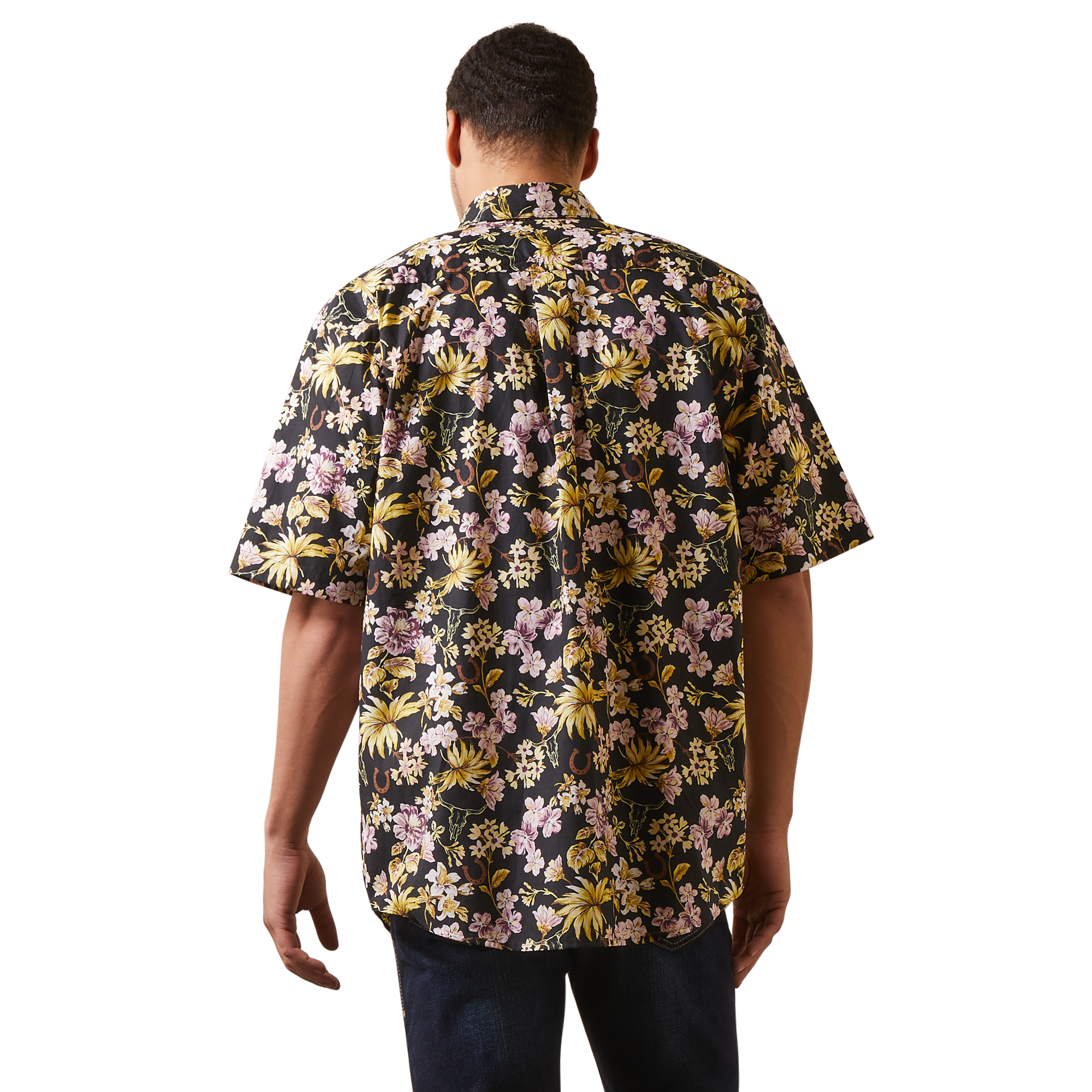 Ariat® Men's Dex Floral Print Black Button Down Shirt 10043919 - Picture 7 of 55