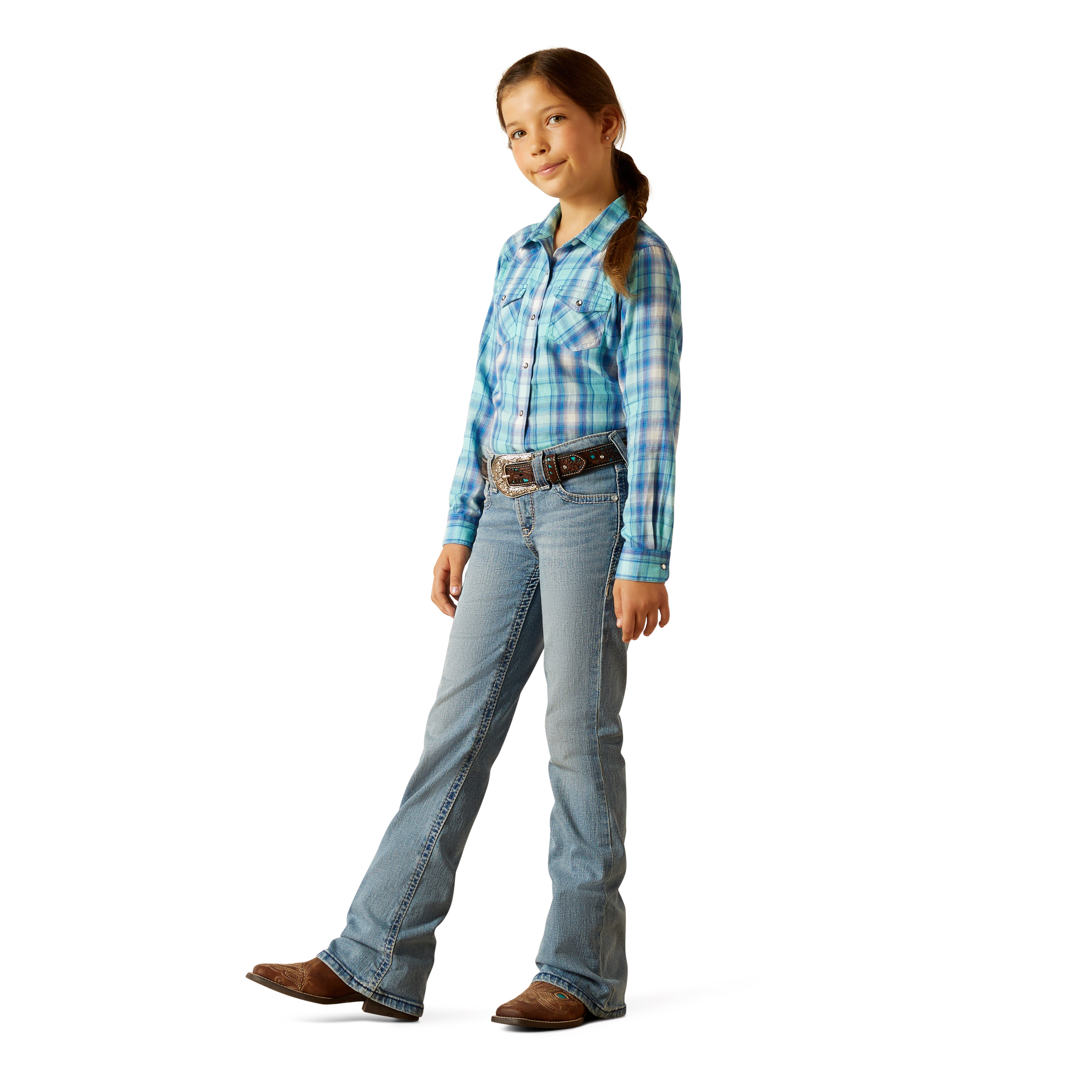 Ariat Youth Girl's Lennon Colorado Denim Trouser Pants 10051617 - Picture 6 of 35