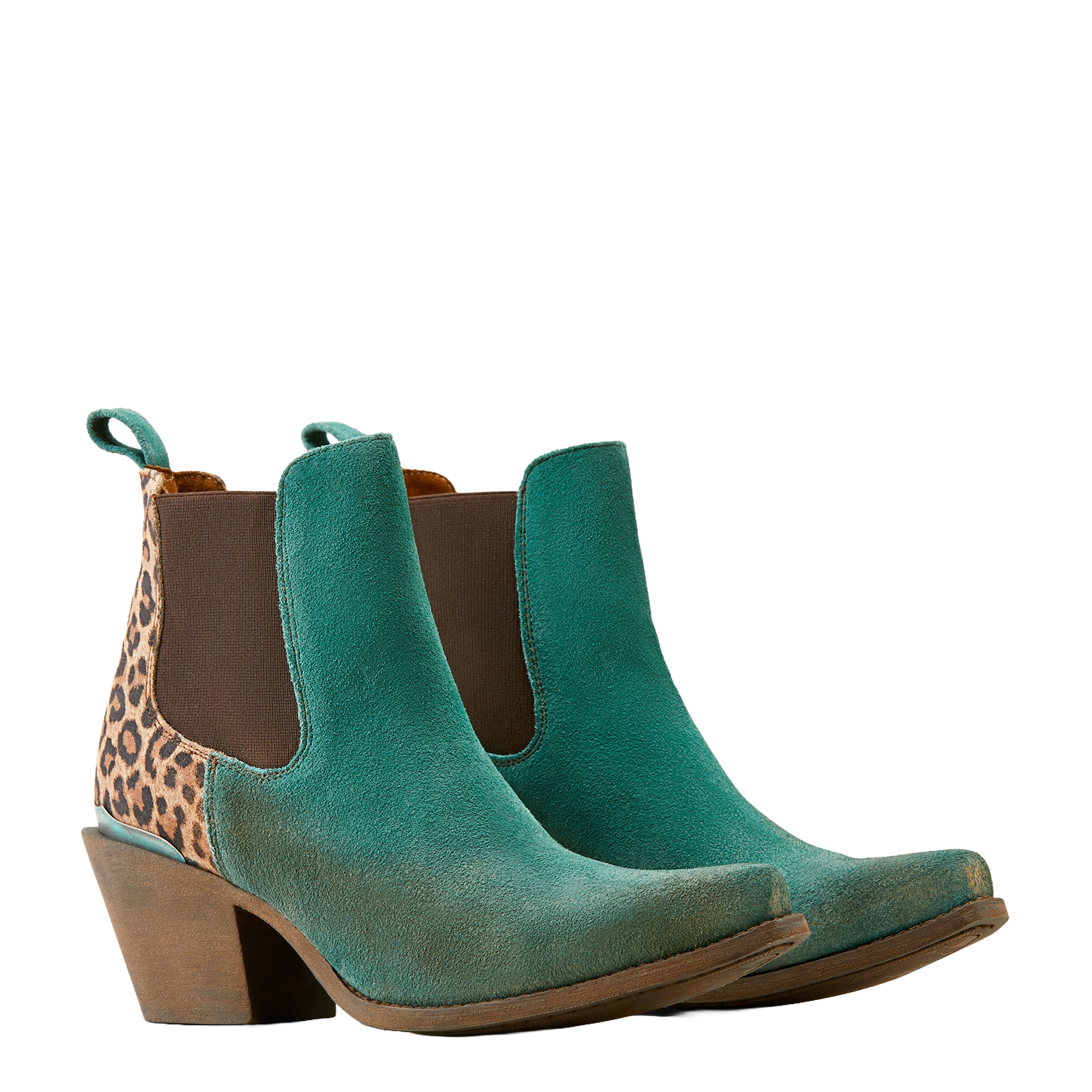 Ariat Damen Bradley Peacock türkis & hellbraun Leopard Westernstiefel 10051058 - Bild 10 von 50