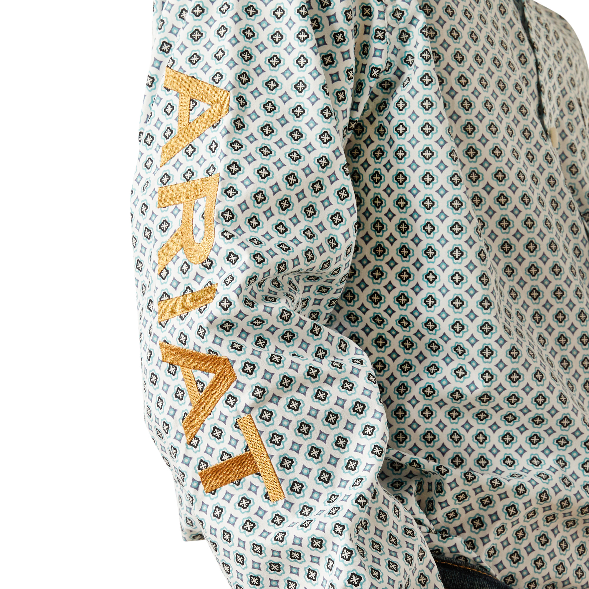 Ariat Youth Boy's Team Franklin Blue Print Classic Fit Shirt 10058719 - Picture 9 of 30