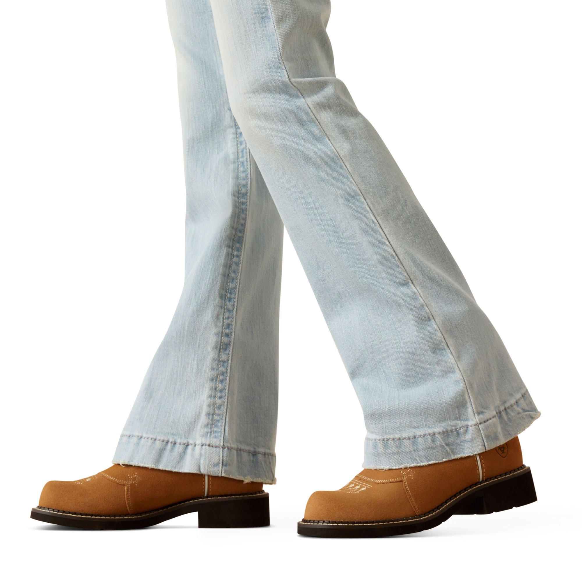 Ariat Youth Girl's Zoe Fawn Light Denim Trouser Jeans 10060982 - Picture 12 of 42