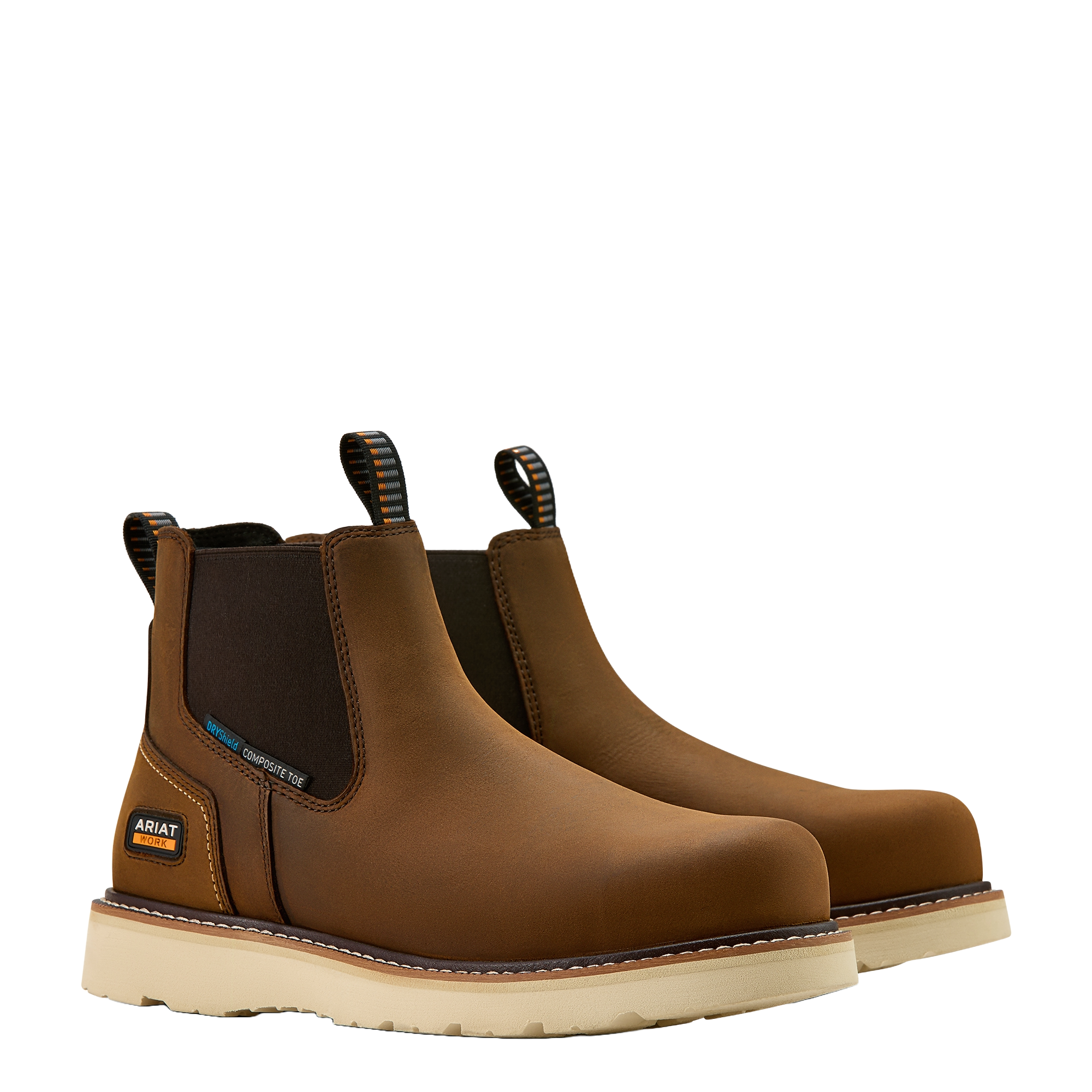 Ariat Men's Rebar Wedge Chelsea Waterproof Composite Toe Work Boots 10061115 - Picture 14 of 119