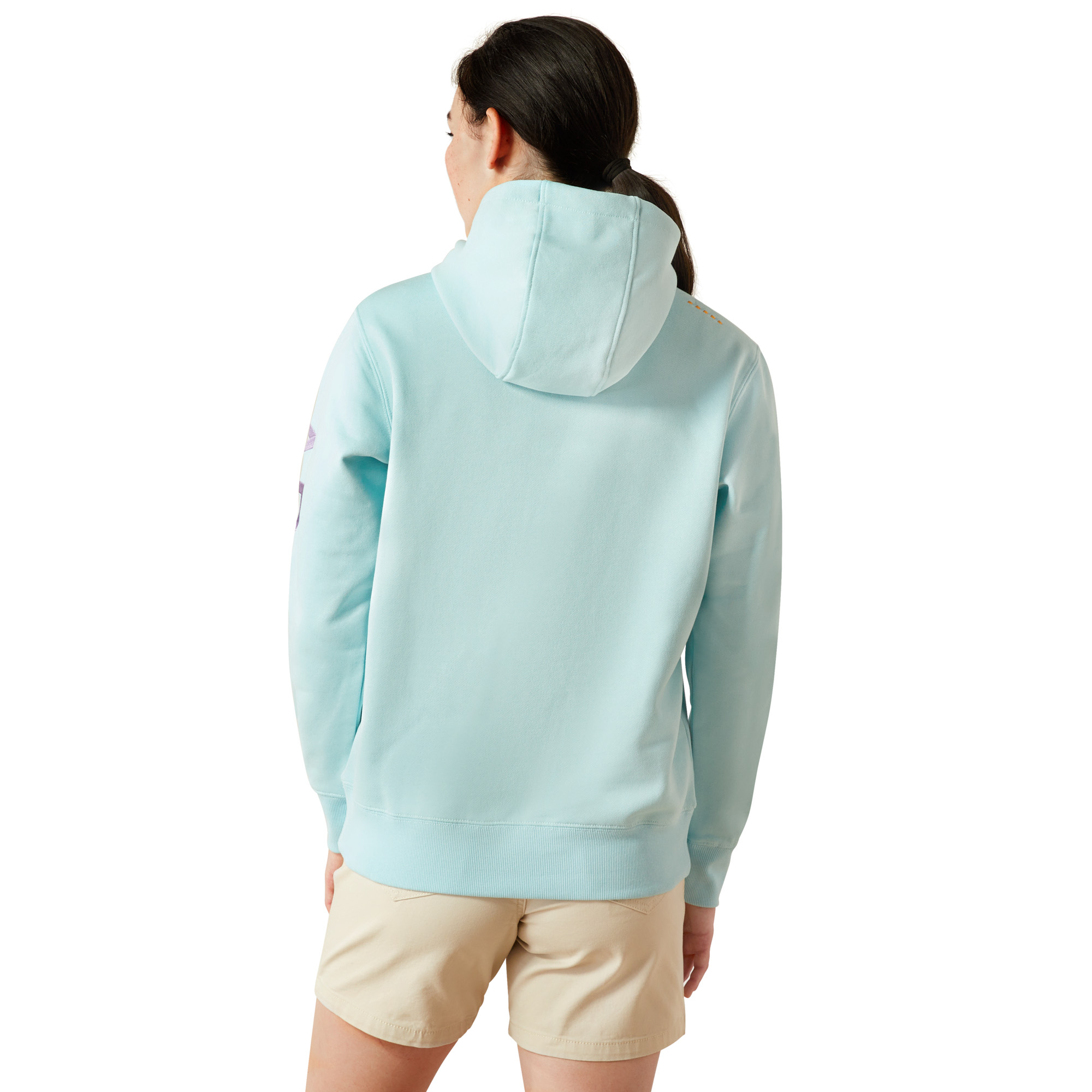 Ariat Ladies Rebar Graphic Aquatic Blue Hoodie 10055110 - Picture 7 of 35