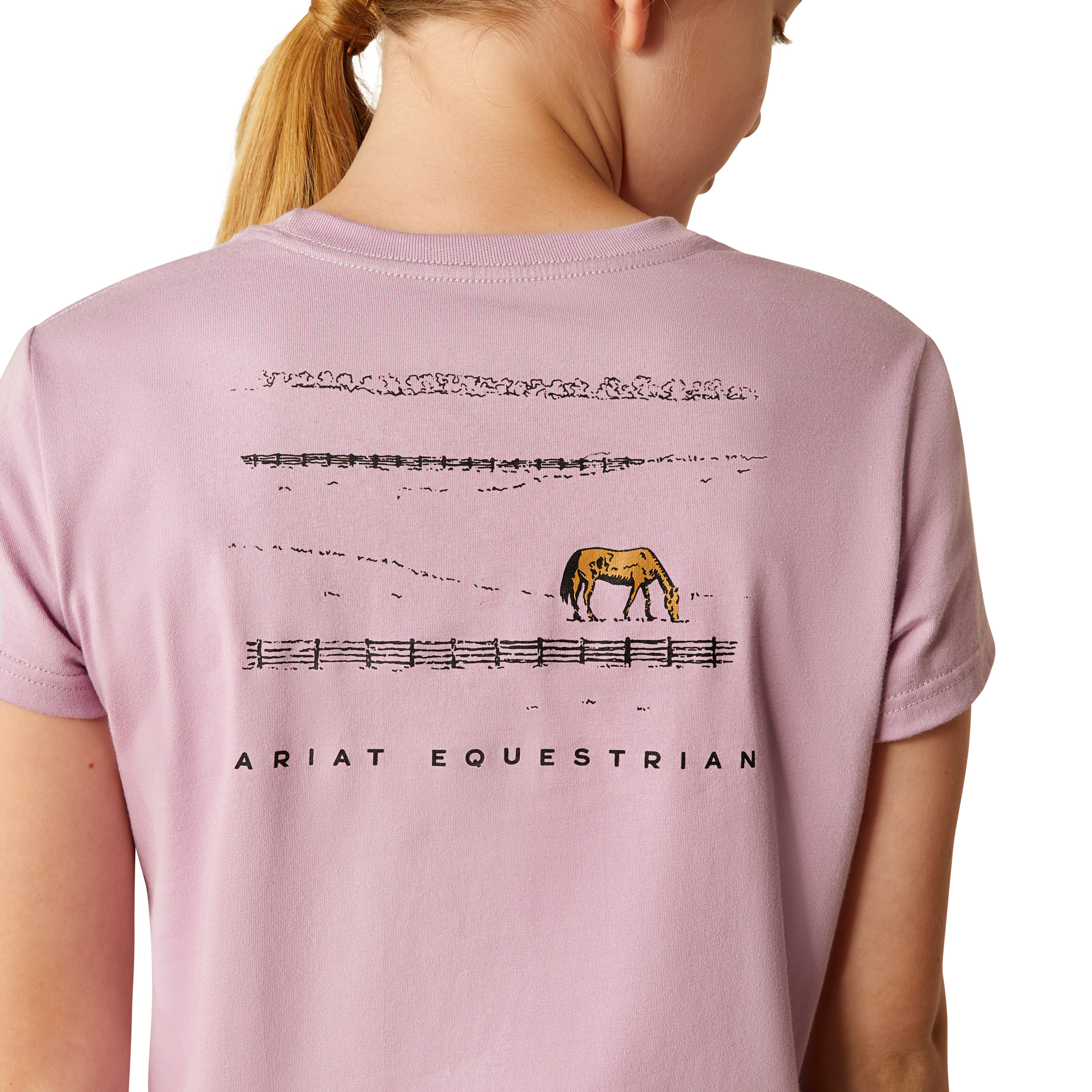 Ariat Youth Girl's Meadow Pony Lavender Mist T-Shirt 10055145 - Picture 9 of 35