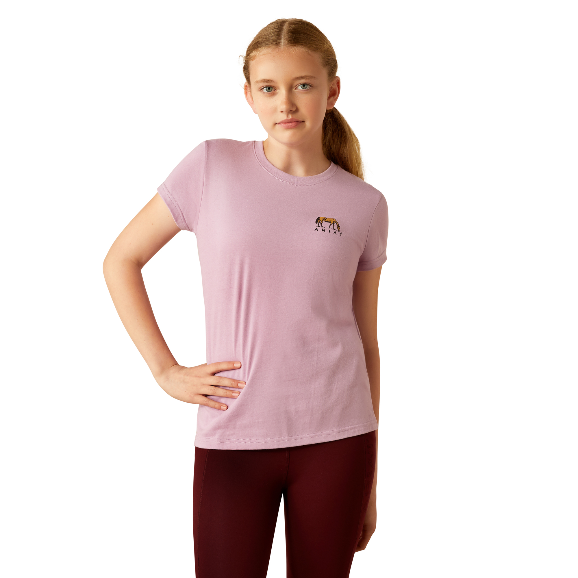 Ariat Youth Girl's Meadow Pony Lavender Mist T-Shirt 10055145 - Picture 7 of 35