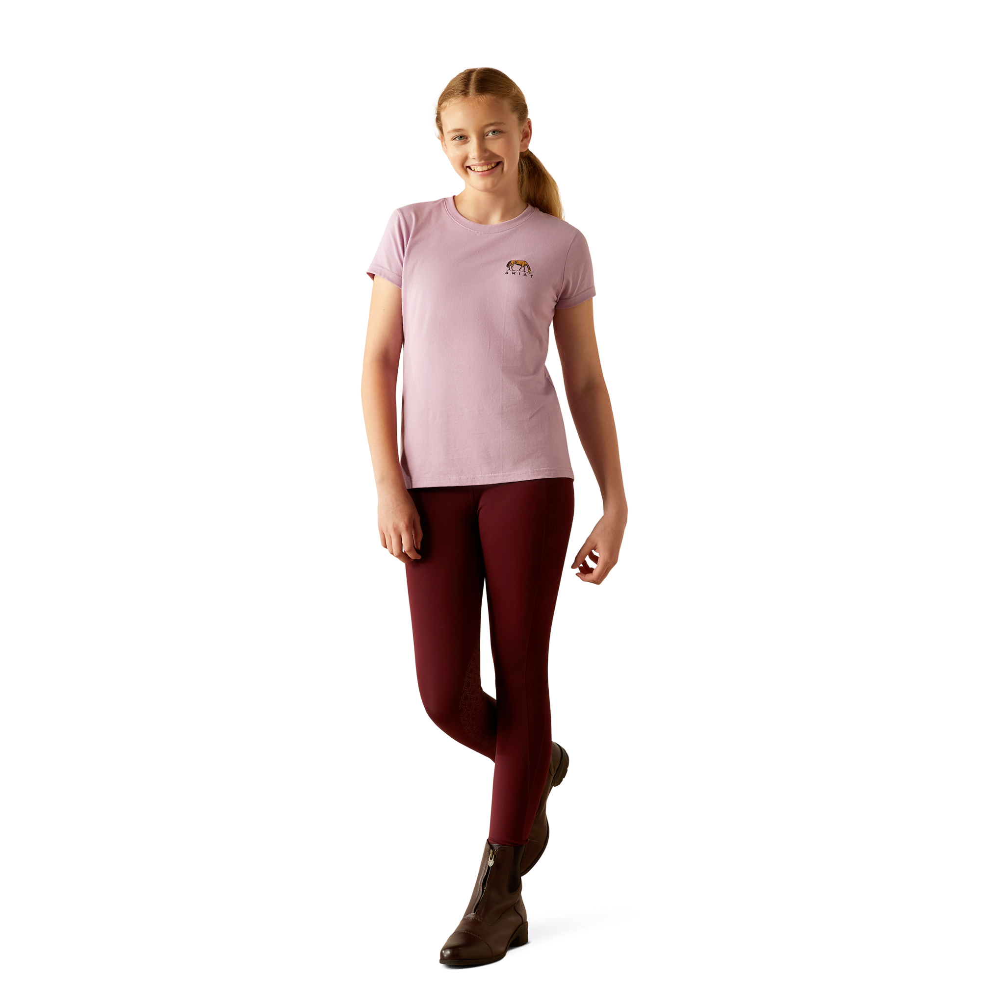 Ariat Youth Girl's Meadow Pony Lavender Mist T-Shirt 10055145 - Picture 8 of 35