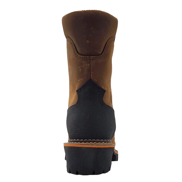 R.Watson Men's Peanut Cowhide Brown Logger Work Boot RW1300-WP - Picture 9 of 75